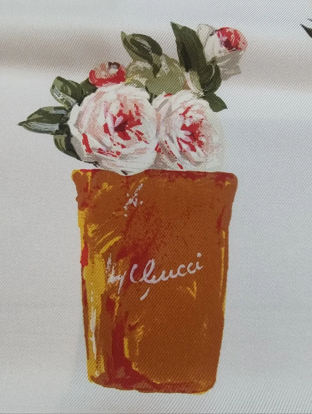 Gucci small silk floral scarf Capri Bruxelles NWT
